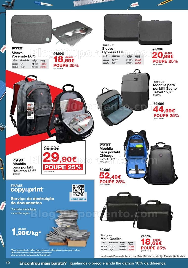 Antevisão Folheto STAPLES Promoções de 8 a 29 outubro